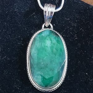 Faceted Emerald Pendant